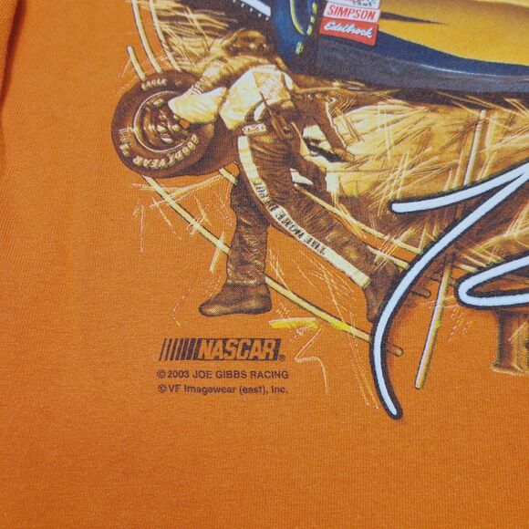 Vintage Tony Stewart 2003 Mens Size Large T-Shirt NASCAR Home Depot Double Sided - Picture 5 of 7